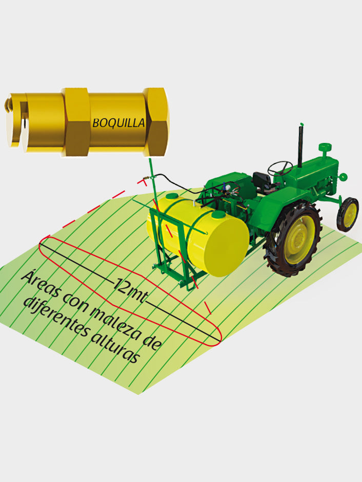 FUMIGADORA TRACTOR TANQUE EN FIBRA DE VIDRIO - 568 LS (150 GAL) EQUIPO BOOM JET. CONTROLES IMPORTADOS. (SIN BOMBA)