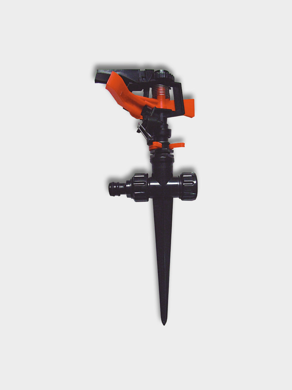 ASPERSOR PLASTICO CON ESTACA 1/2" - GIRO TOTAL/PARC.