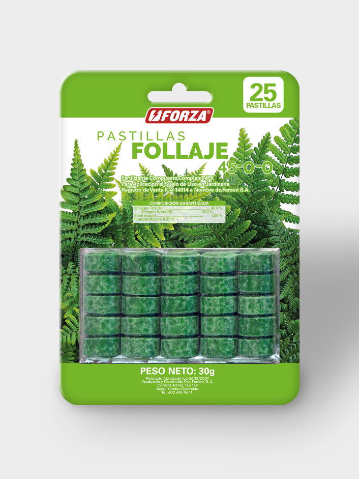 FORZA PASTILLAS FOLLAJE  X 25