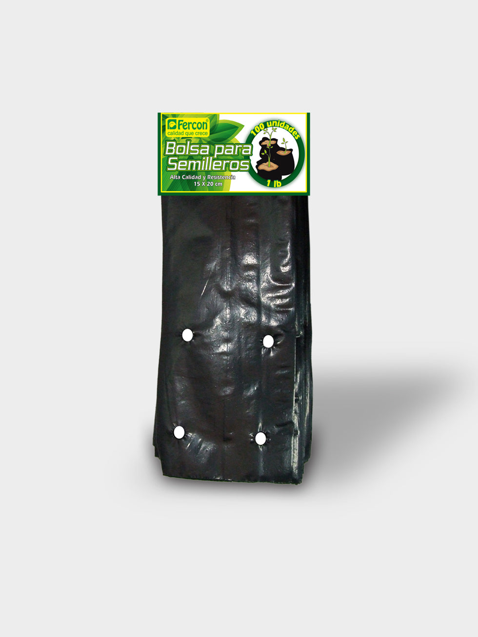 BOLSA SEMILLERO 15 x 20 (1 LB) CAL 1.3" PAQU. X 100