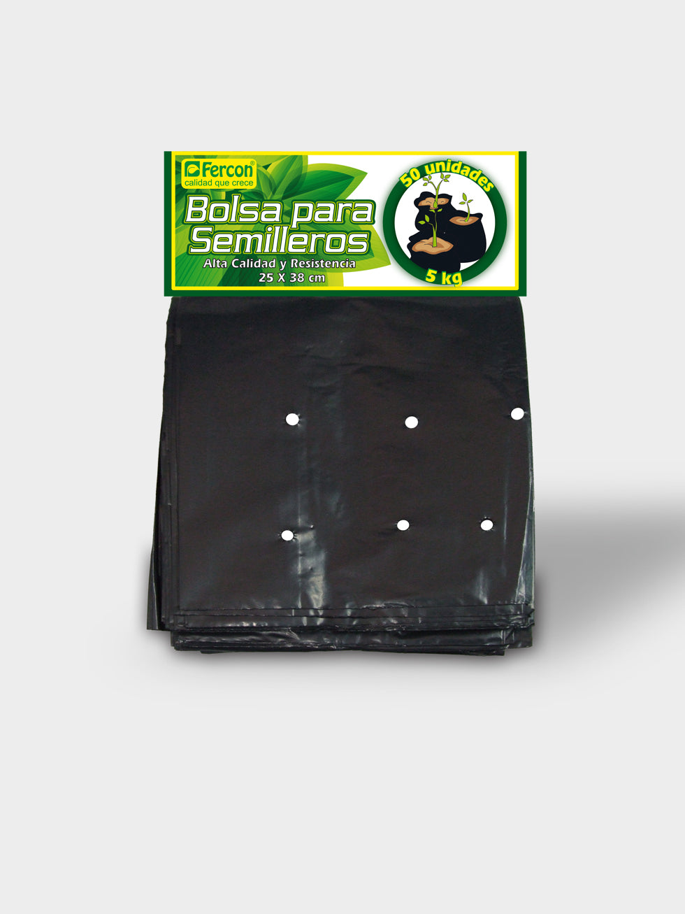 BOLSA SEMILLERO 25 x 38 (5 KG) CAL 2"  PAQU. X 50