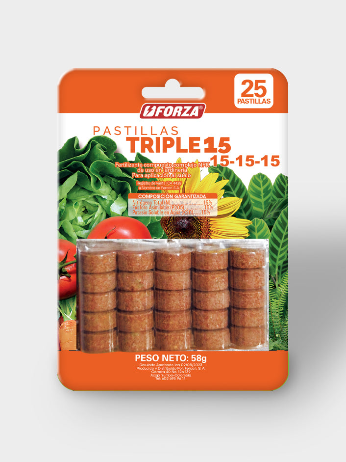 FORZA PASTILLAS 15 15 15 X 25