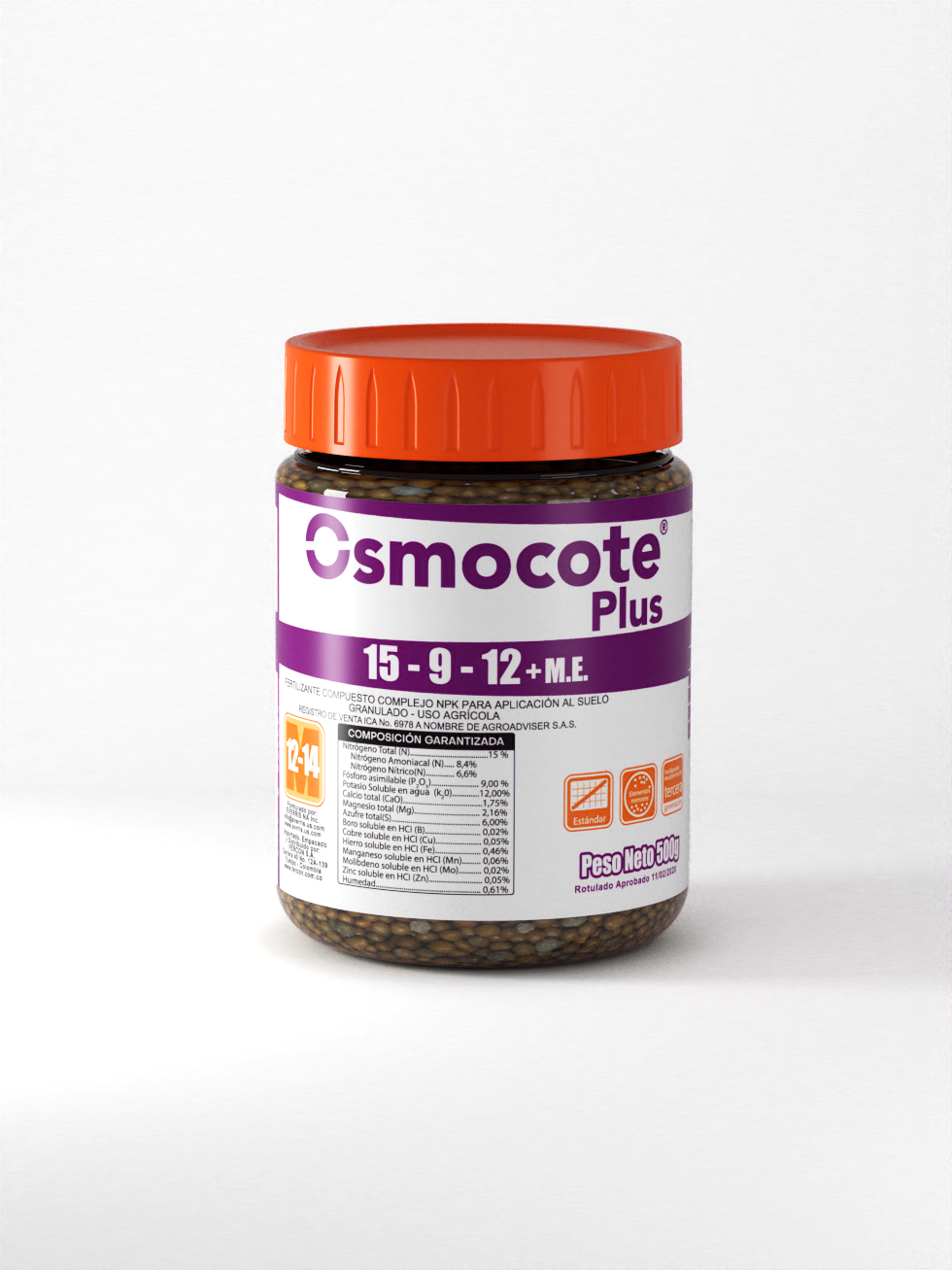 FERTILIZANTE OSMOCOTE 12-14M X 500 G
