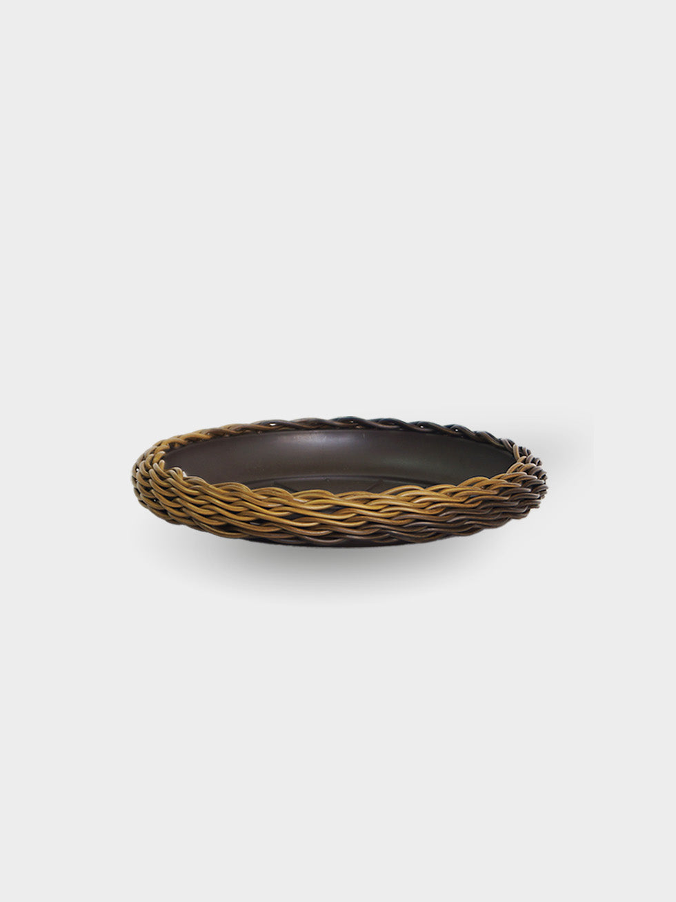 PLATO TEJIDO 17CM CAFE  (DAGUA 18CM)