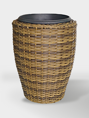 MACETA TEJIDA ZARZAL 65CM CAFE