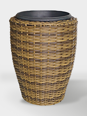 MACETA TEJIDA ZARZAL 80CM CAFE