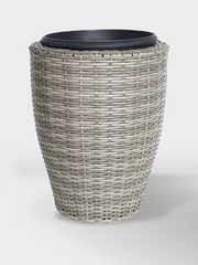 MACETA TEJIDA ZARZAL 50CM GRIS CLARO