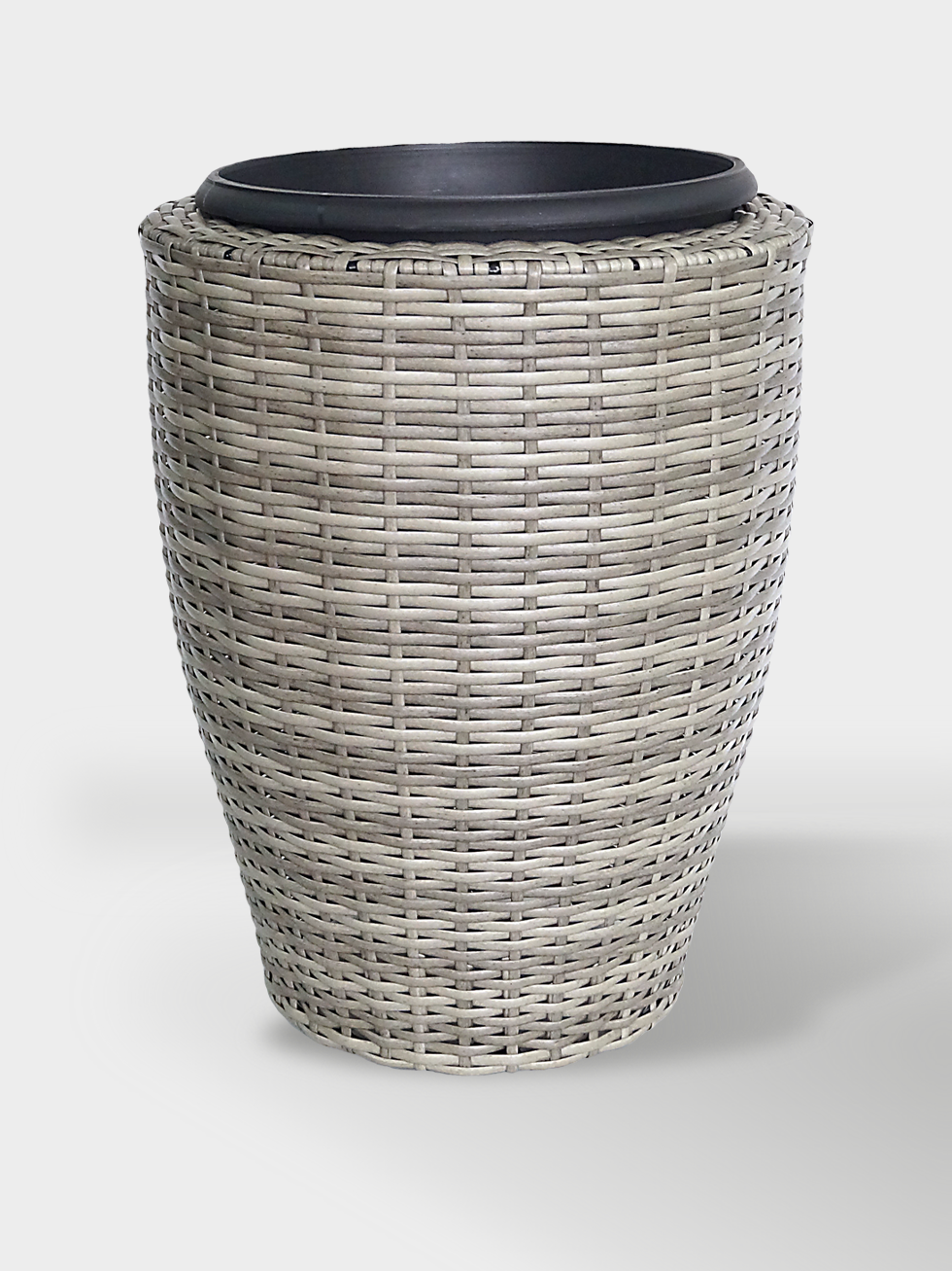 MACETA TEJIDA ZARZAL 50CM GRIS CLARO