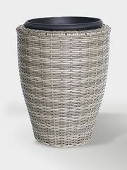 MACETA TEJIDA ZARZAL 65CM GRIS CLARO