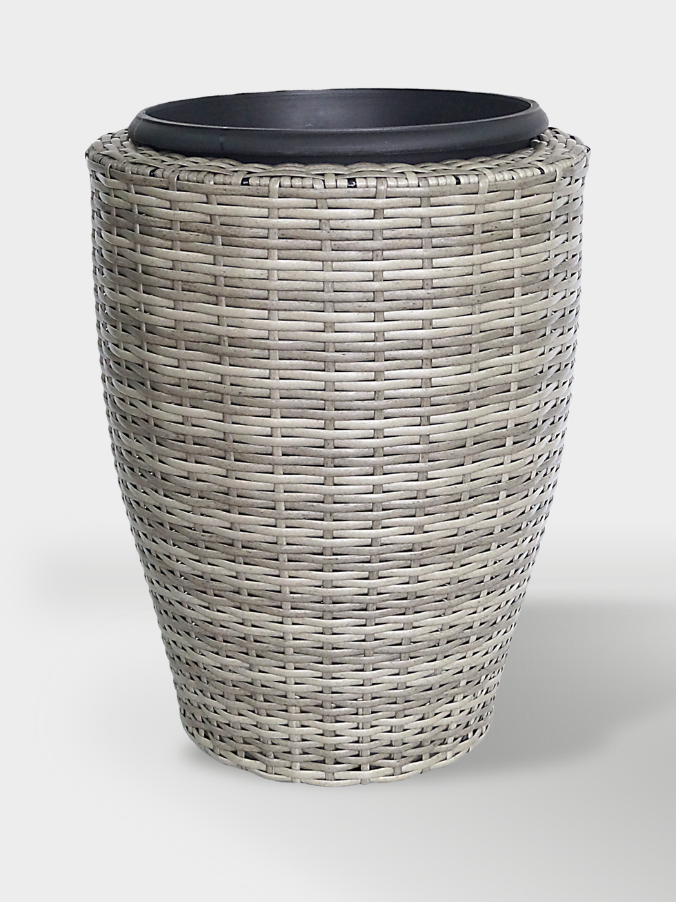 MACETA TEJIDA ZARZAL 65CM GRIS CLARO