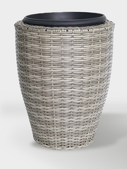 MACETA TEJIDA ZARZAL 80CM GRIS CLARO