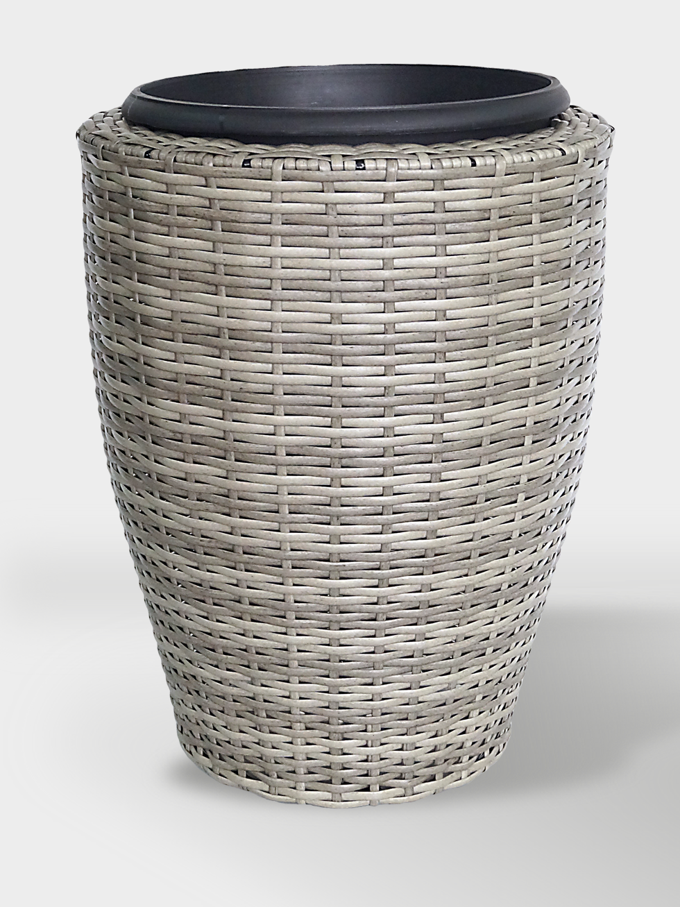 MACETA TEJIDA ZARZAL 80CM GRIS CLARO