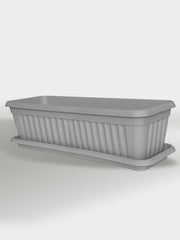JARDINERA VENEZIA 45 ECO GRIS + BANDEJA
