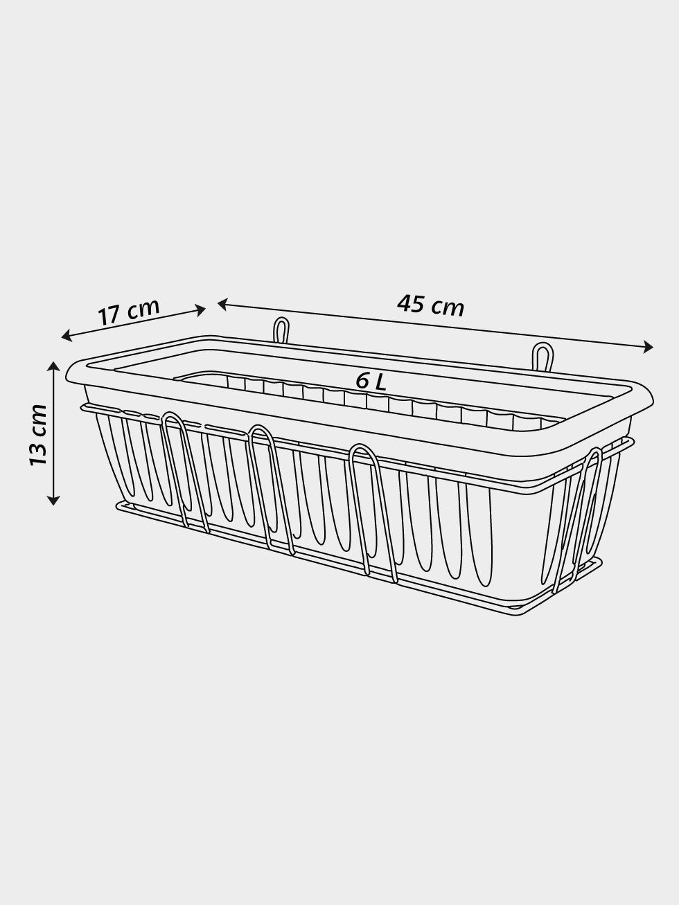 JARDINERA VENEZIA 45 PARED WENGUE