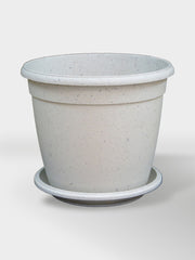 MACETA GENOVA 22 + PLATO 19  ECO FIBRA