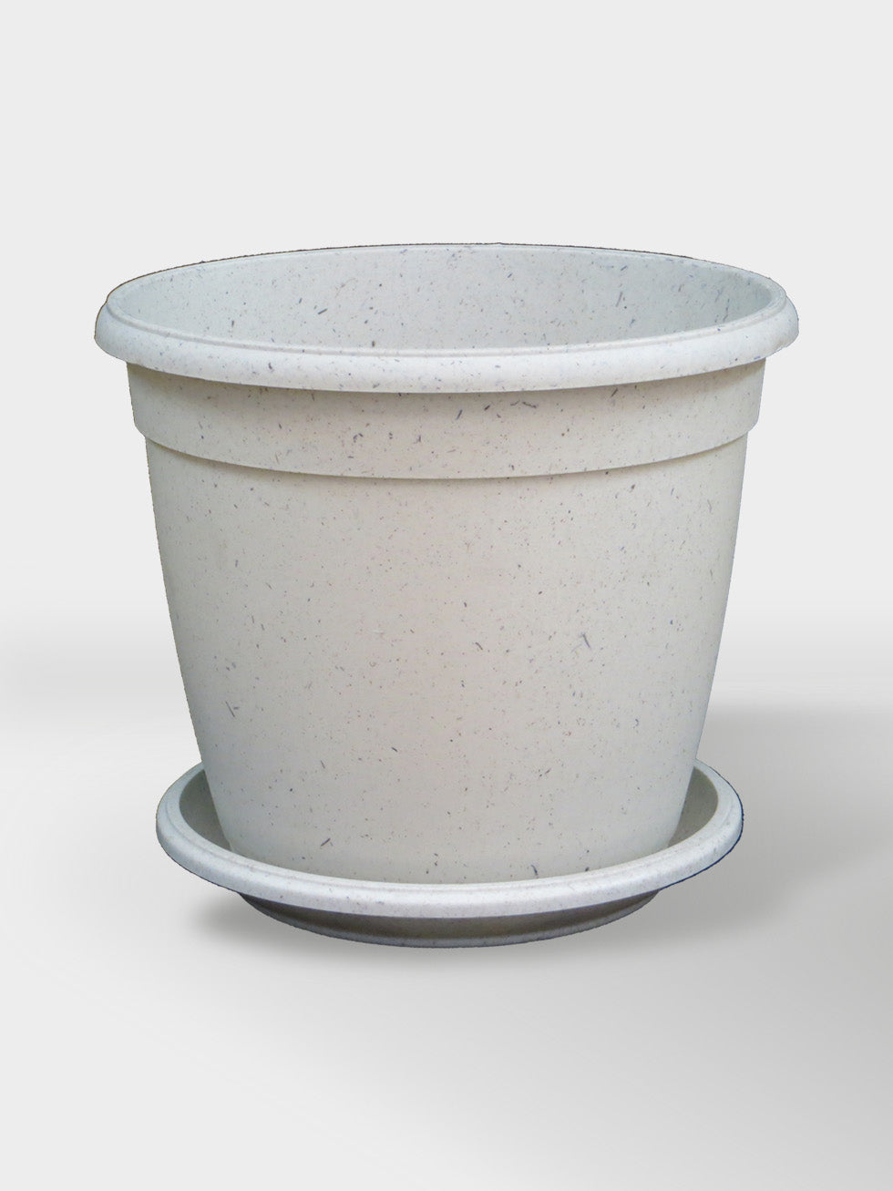 MACETA GENOVA 22 + PLATO 19  ECO FIBRA