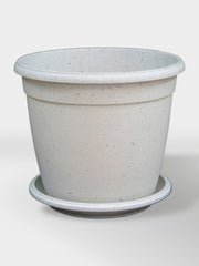 MACETA GENOVA 26 + PLATO 23  ECO FIBRA