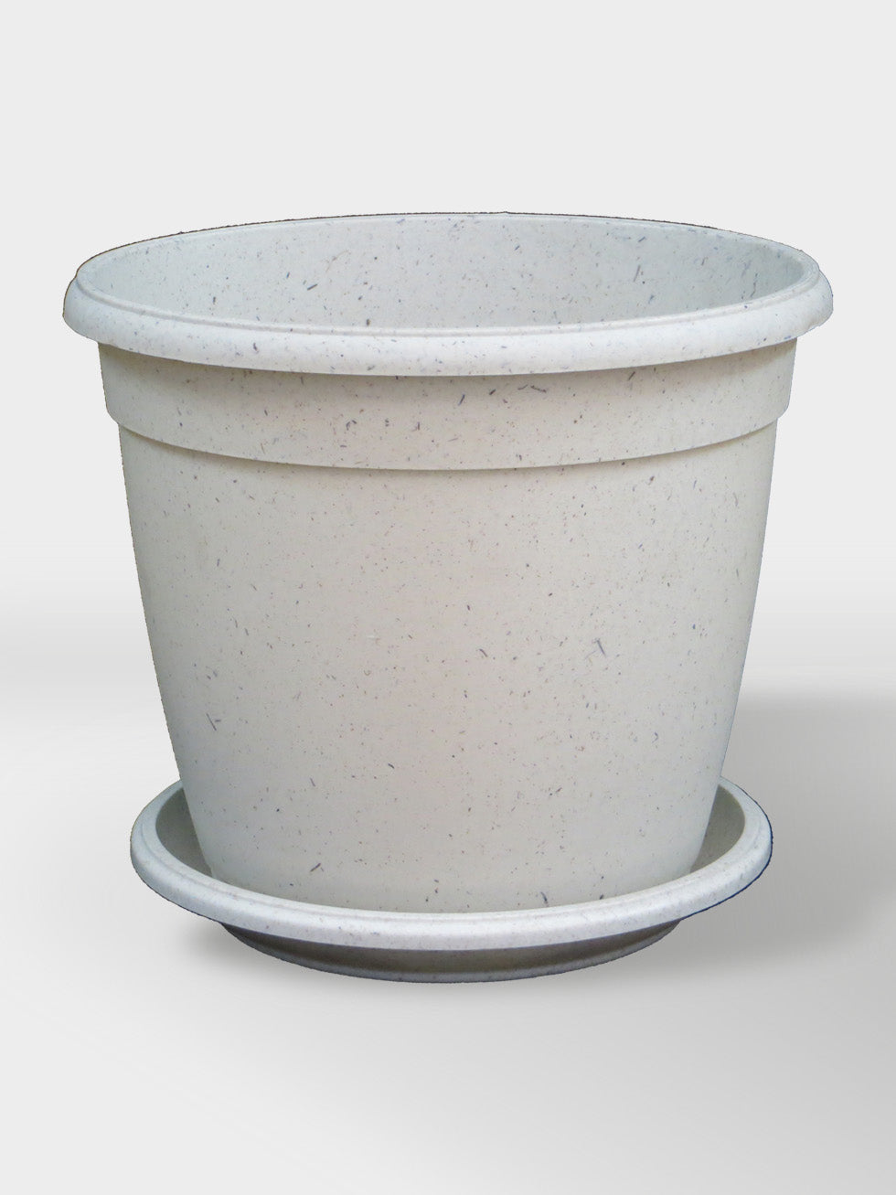 MACETA GENOVA 26 + PLATO 23  ECO FIBRA