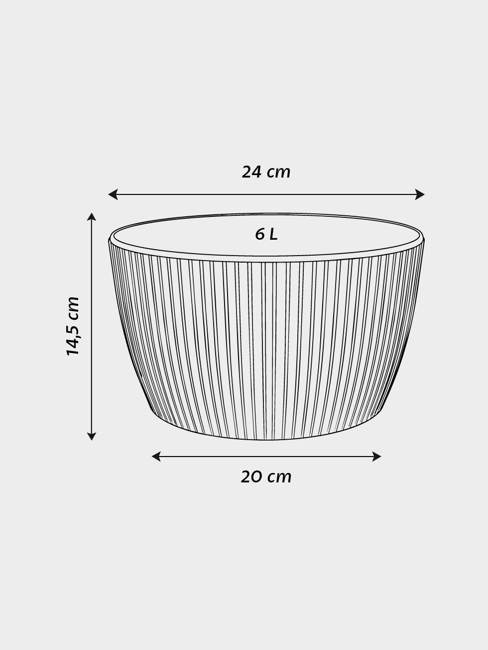 MACETA ECO BOWL TOSCANA FIBRA