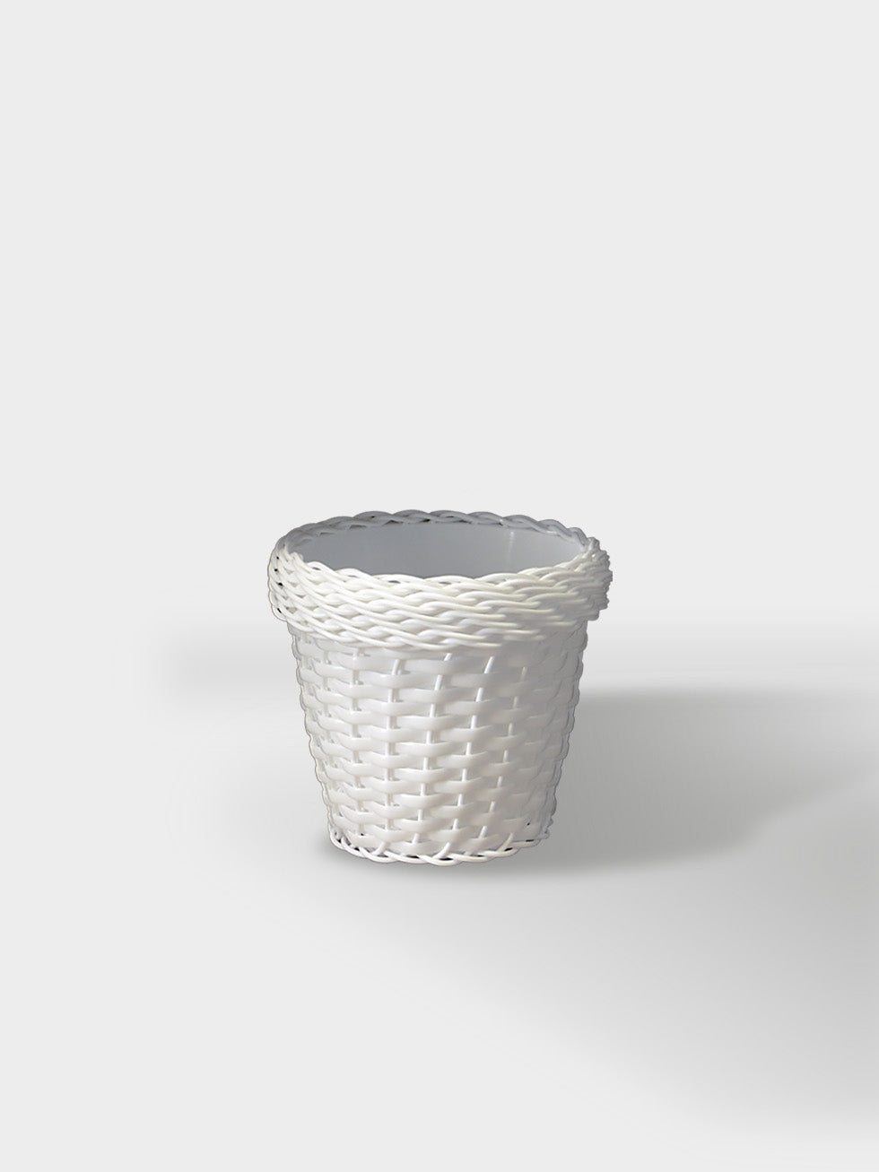 MACETA TEJIDA DAGUA 14CM BLANCO
