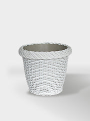 MACETA TEJIDA DAGUA 22CM BLANCO