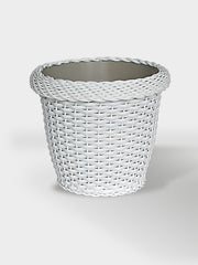 MACETA TEJIDA DAGUA 32CM BLANCO
