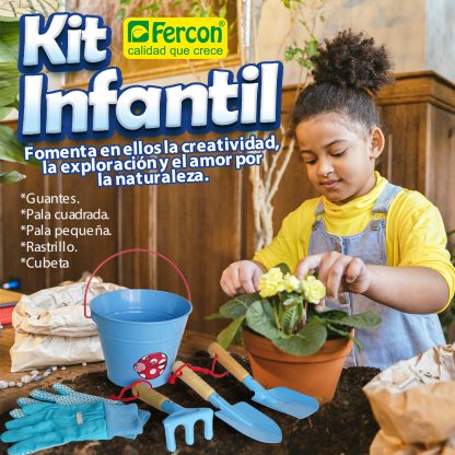 KIT INFANTIL HERRAMIENTAS JARDIN X 5 UNDS - Imagen 2